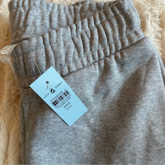 Lou & Grey NEW Fleece Joggers Pants Heather Grey SOFT Pockets Womens XXS Petite - Picture 3 of 5